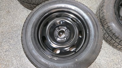Lot 141 - 4 X STEEL 16" WHEELS WITH WINTER / M+S TYRES