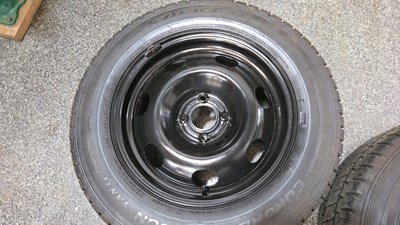 Lot 141 - 4 X STEEL 16" WHEELS WITH WINTER / M+S TYRES