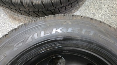 Lot 141 - 4 X STEEL 16" WHEELS WITH WINTER / M+S TYRES