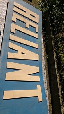 Lot 426 - ORIGINAL RELIANT FACTORY SIGN 129" x 48"