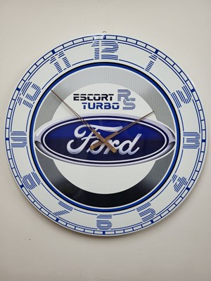 Lot 307 - HANDMADE 32" FORD ESCORT RS TURBO CLOCK