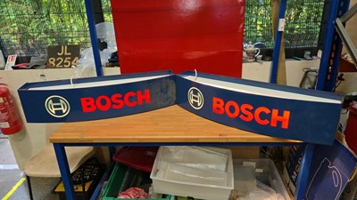 Lot 295 - 2 X BOSCH DEALER ILLUMINATED SHELF SIGNS