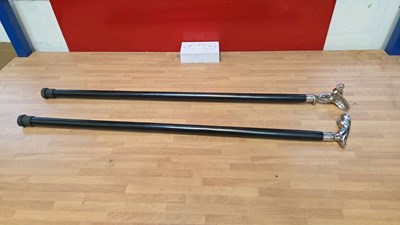 Lot 585 - JAGUAR MASCOT & SPIRIT OF ECSTASY WALKING STICKS