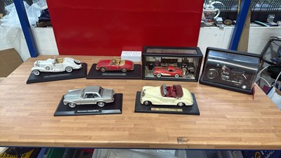 Lot 287 - SELECTION OF DIE CAST SCALE MODEL CARS + MOTORCYCLE