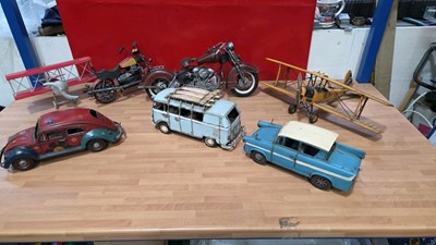Lot 87 - BOX OF TIN PLATE MODELS