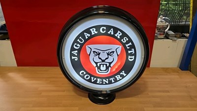 Lot 175 - JAGUAR DOUBLE SIDED LIGHT UP SIGN 16" DIA