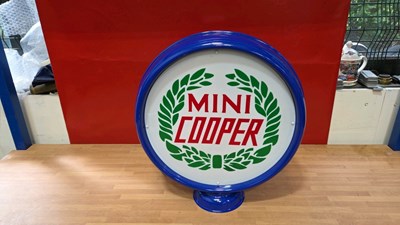 Lot 191 - MINI COOPER DOUBLE SIDED LIGHT UP SIGN 16" DIA