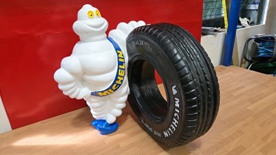 Lot 357 - MICHELIN MAN AND TYRE 18" X 16"