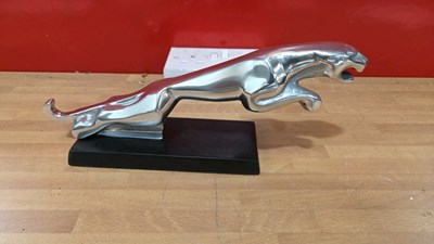 Lot 443 - JAGUAR MASCOT ON BASE 12" x 9"