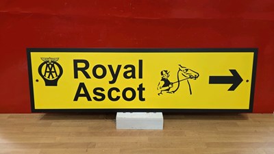 Lot 523 - AA ROYAL ASCOT SIGN 28" X 8"