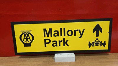 Lot 557 - AA MALLORY PARK SIGN 28" x 10"