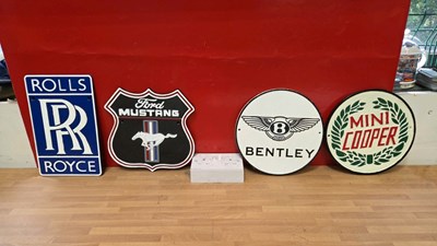 Lot 663 - CAST CAR REPRODUCTION SIGNS