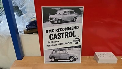 Lot 749 - BMC CASTROL SIGN 17" X 11"