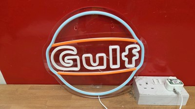 Lot 897 - GULF LED LIGHT UP SIGN 30 CM