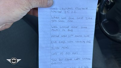 Lot 890 - 2002 VAUXHALL FRONTERA LIMITED DTI