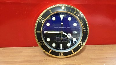 Lot 83 - ROLEX STYLE DEEP SEA-DWELLER WALL CLOCK