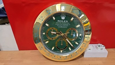 Lot 339 - ROLEX STYLE DAYTONA WALL CLOCK