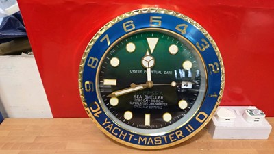 Lot 795 - ROLEX STYLE SEA-DWELLER WALL CLOCK