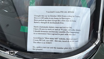 Lot 852 - 1964 VAUXHALL CRESTA