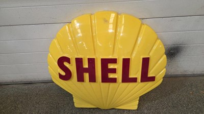 Lot 809 - SHELL PLASTIC SIGN 33" X 33"