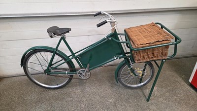 Lot 777 - SMALL WHEEL BAKER/BUTCHER BIKE WITH WICKER BASKET