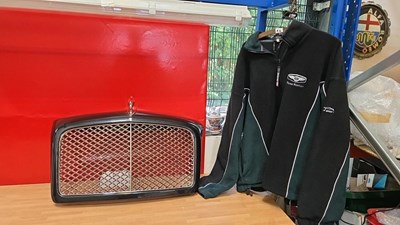 Lot 337 - BLACK PAINTED BENTLEY GRILL WITH MASCOT WITH BENTLEY XL FLEECE JACKET