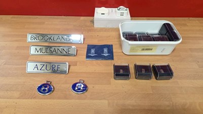 Lot 799 - BENTLEY BADGES & ROLLS ROYCE PIN BADGES ( NEW OLD STOCK )