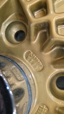 Lot 491 - MSW ALLOY WHEELS WITH CENTRE BOSSES ,GOLD CENTRES WITH MACHINED OUTERS