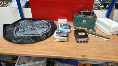 Lot 831 - 1.18 SCALE LIMITED EDITION MGF MODEL + ASSORTED MEMORABILIA