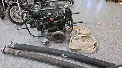Lot 653 - COVENTRY CLIMAX GODIVA FIRE PUMP+ ACCESSORIES
