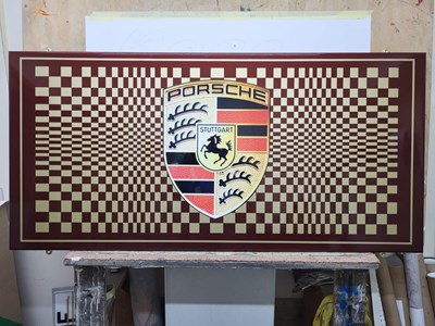 Lot 65 - HANDMADE PORSCHE PASHA SIGN 48" X 23"