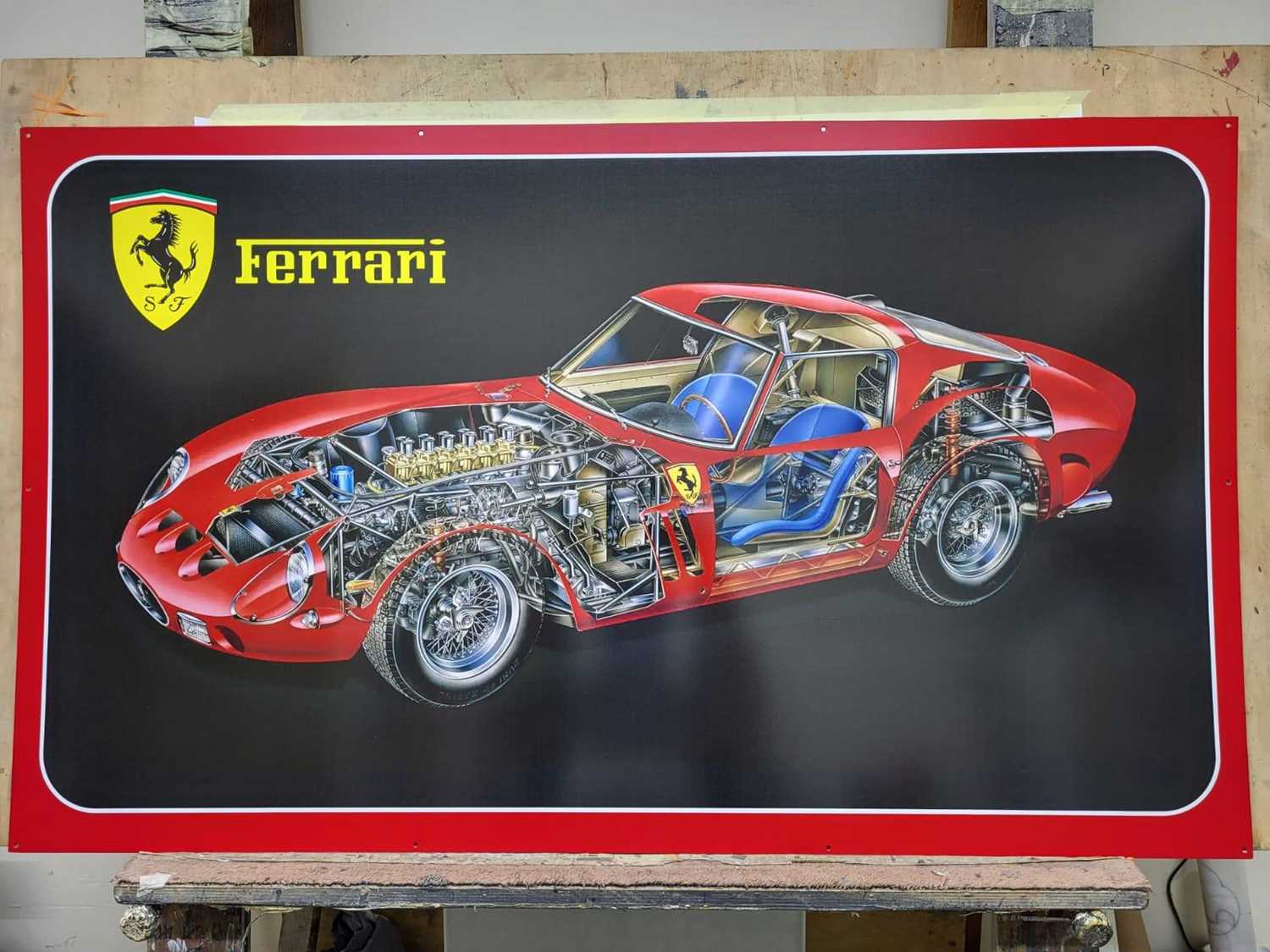 Lot 709 - HAND MADE FERRARI METAL SIGN 26