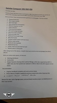 Lot 774 - 1953 DAIMLER