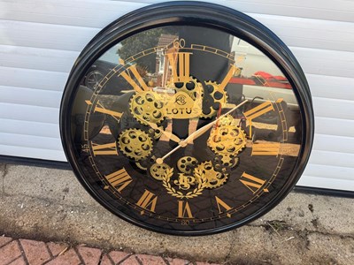 Lot 37 - LARGE LOTUS CLOCK 32" DIA