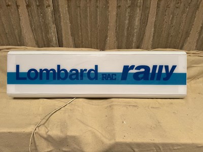 Lot 815 - LOMBARD RALLY LIGHT UP SIGN 50" X 14"
