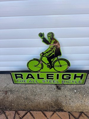 Lot 53 - RALEIGH BIKE SIGN 27.5" X 20"