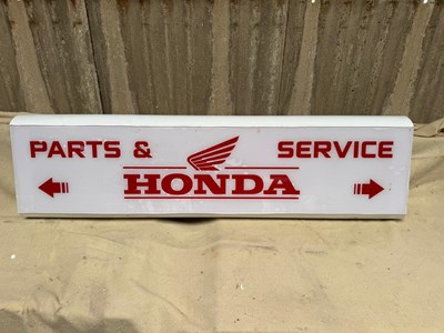Lot 811 - HONDA PARTS & SERVICE LIGHT UP SIGN 50" X 14"