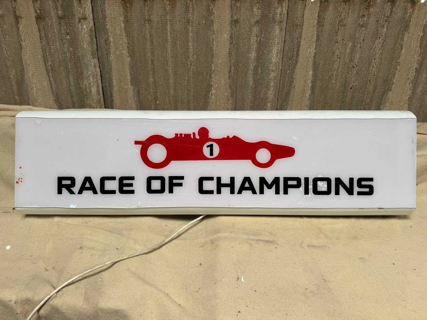 Lot 241 - RACE OF CHAMPIONS LIGHT UP SIGN 50