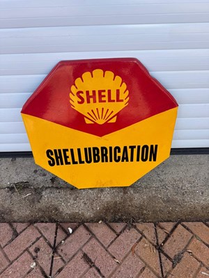 Lot 105 - SHELL LUBRICATION SIGN 24" X 24"