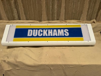 Lot 347 - DUCKHAMS LIGHT UP SIGN 50" X 14"
