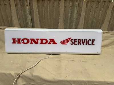 Lot 387 - HONDA SERVICE LIGHT UP SIGN 50" X 14"
