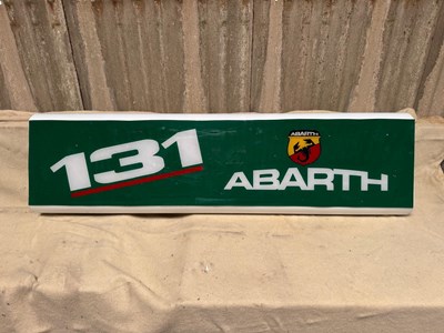 Lot 29 - 131 ABARTH LIGHT UP SIGN 50" X 14"