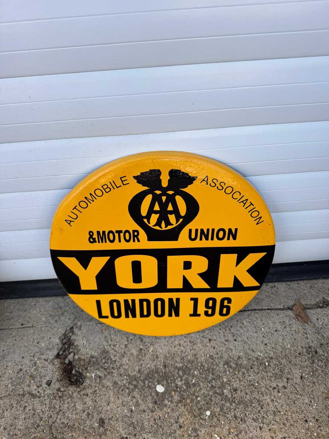 Lot 231 - AA YORK SIGN 13.5" DIA