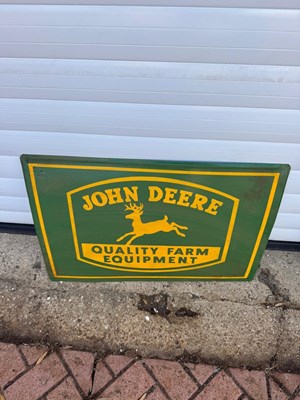 Lot 324 - JOHN DEERE QUALITY FARM EQUIPMENT SIGN 24" X 15.5"