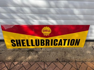 Lot 623 - SHELL LUBRICATION SIGN 48" X 15"