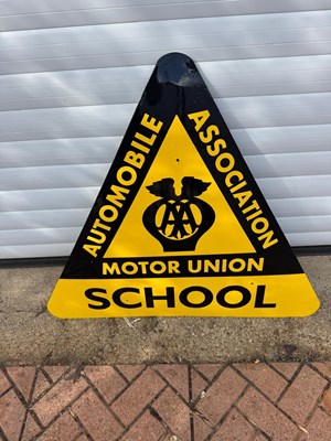 Lot 641 - AA SCHOOL SIGN 33" X 29"