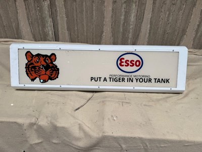Lot 249 - ESSO PUT A TIGER IN YOUR TANK LIGHT UP SIGN 50" X 14"