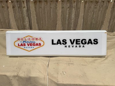Lot 284 - LAS VEGAS NEVADA LIGHT UP SIGN 50" X 14"