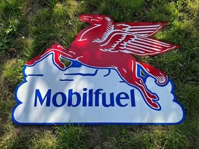 Lot 687 - MOBILFUEL METAL SIGN 48" X 34"