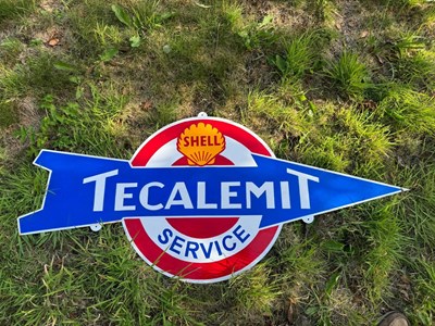 Lot 703 - SHELL TECALEMIT SERVICE SIGN 52" X 23"